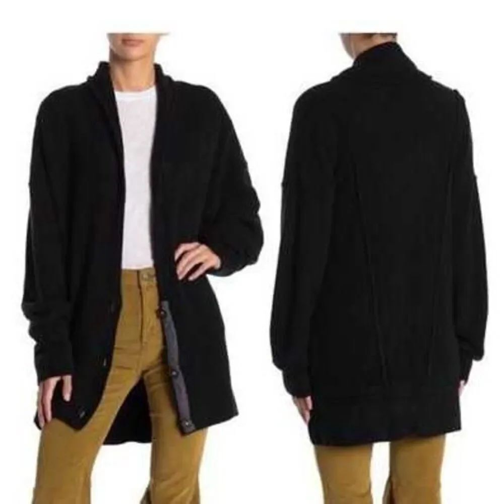 Free People XS Black Eucalyptus Cardigan Sweater